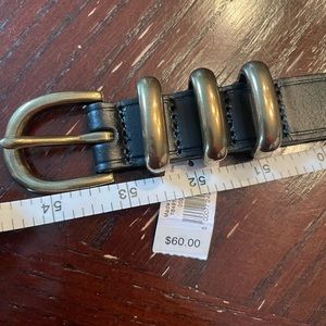 Banana Republic xl/xxl leather belt with gold trim